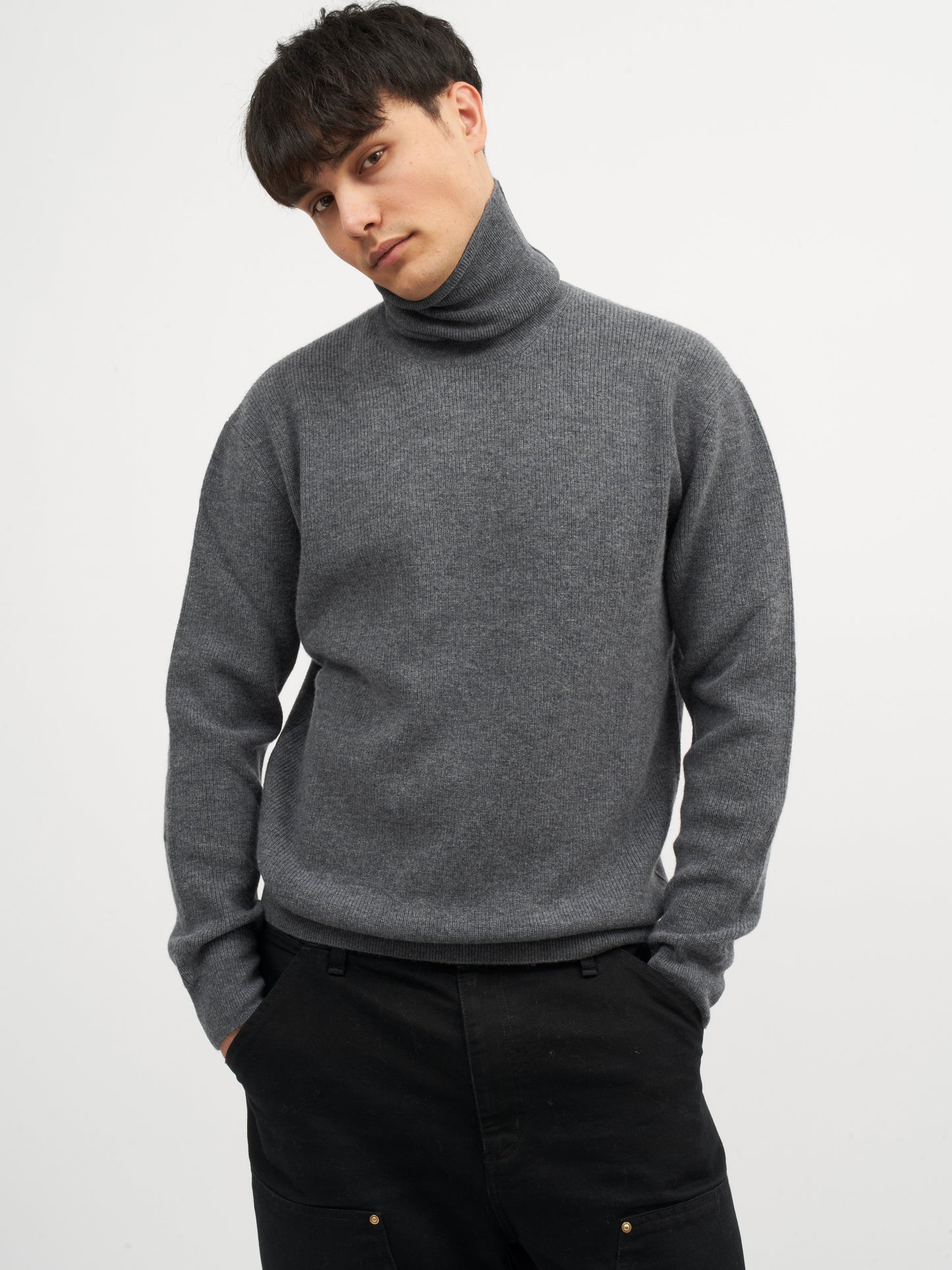 Dolcevita a coste 100% Lambswool
