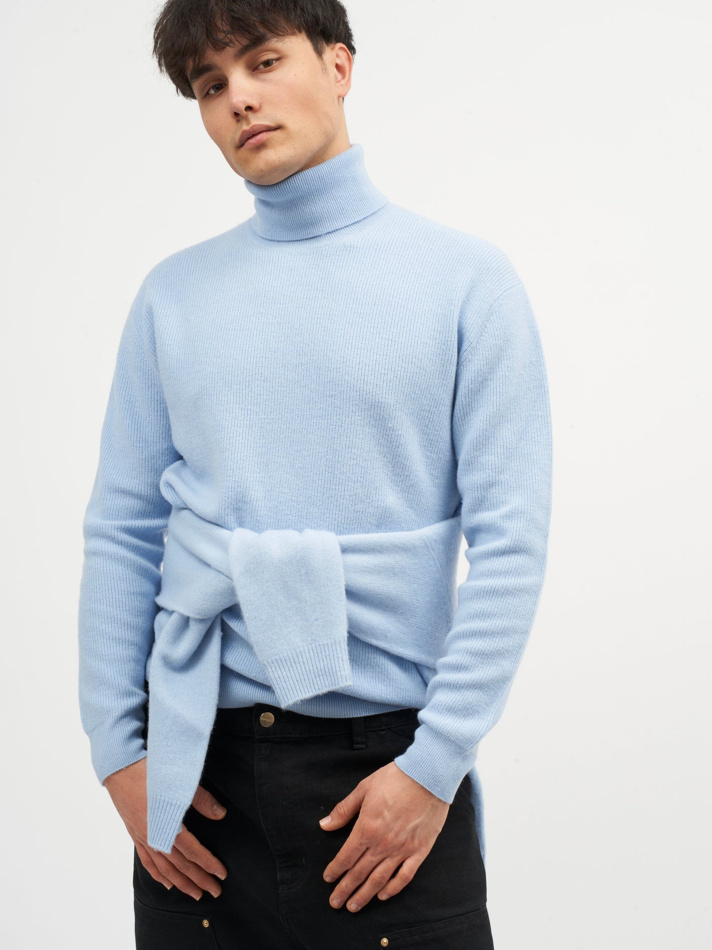 Dolcevita a coste 100% Lambswool