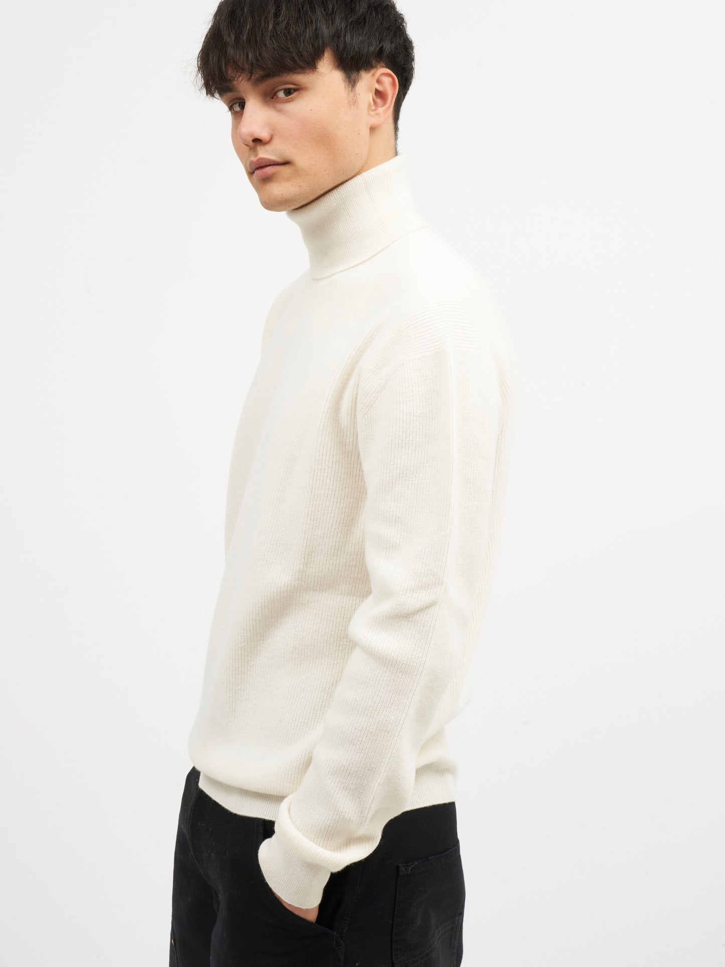 Dolcevita a coste 100% Lambswool